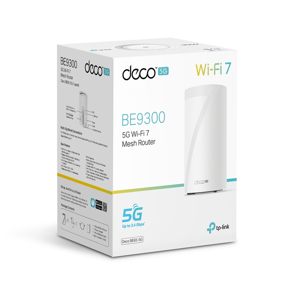 TP-Link BE9300 Deco BE65-5G Tri-Band Mesh Wi-Fi 7 (Pack of 1) - Image 4